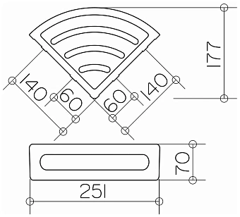 Полка в ванную угловая Keuco Elegance New 11657010000 1-ярусная 18х25см хром