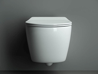 Унитаз подвесной Ceramica Nova PEARL CN8001 безободковый с микролифтом