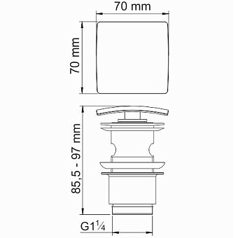 Донный клапан WASSERKRAFT A166