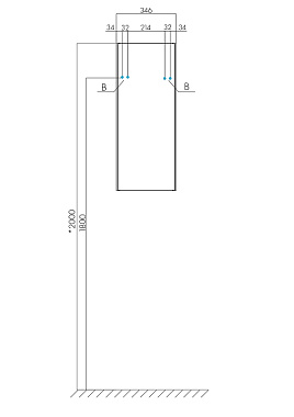 Шкаф подвесной Акватон Асти 1A262903AX010 25х34,6х85см белый/ясень шимо