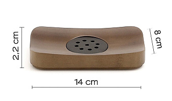 Мыльница Gedy Dafne 3911(30) чёрный матовый