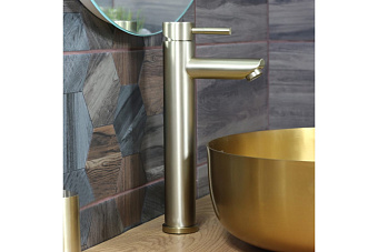 Смеситель для раковины MELANA Tondo 610102PVD-G золото