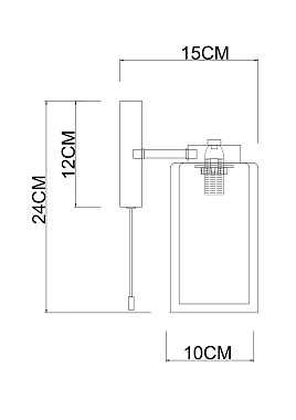 Бра Arte Lamp LEO A7027AP-1BK 40Вт E14