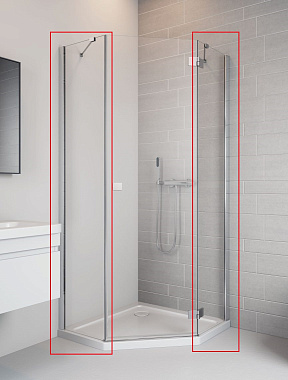 Комплект боковых стенок для душевого угла RADAWAY Essenza New 385050-01-01 200х90см стекло прозрачное