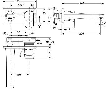 Смеситель для раковины IDEAL STANDARD TONIC II A6335AA хром