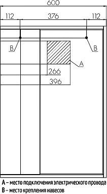 Шкаф зеркальный Акватон Бостон 1A240202BN010 15х60х85,2см с подсветкой