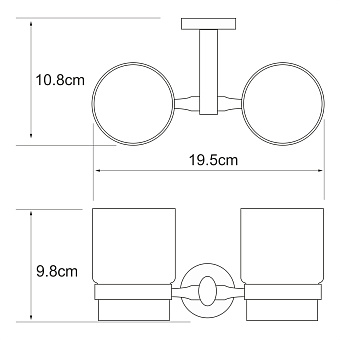 Стакан в ванную WASSERKRAFT Rhein K-6200 K-6228D хром