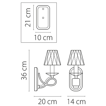 Бра Lightstar Riccio 705614 40Вт E14