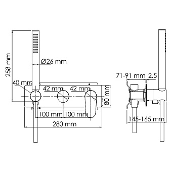 Смеситель для душа WASSERKRAFT Dinkel 5877 хром
