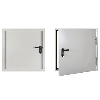 Техническая дверь ПРОМЕТ ЛП-1 RAL 9010 500х500мм правая