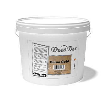 Декоративное покрытие DERUFA Brina Gold Лессирующее перламутровое покрытие 3кг