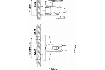 Смеситель для ванны Maxonor MN6066 хром