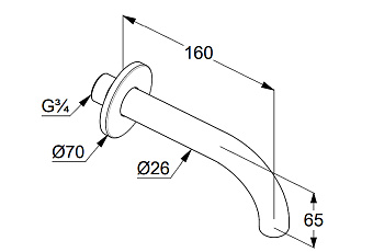 Излив KLUDI 3850539