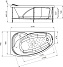 Ванна акриловая RADOMIR Vannesa София 2-01-0-1-1-223 169х99см угловая
