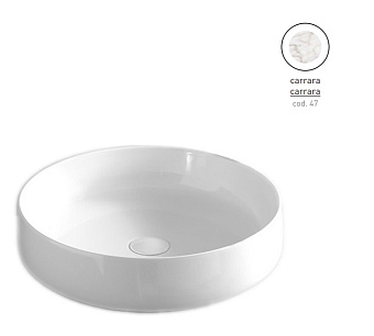 Раковина накладная ArtCeram Cognac COL002 47 00 48х48см