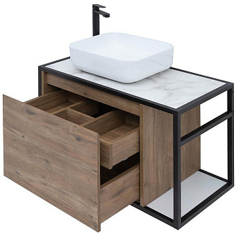 Тумба под раковину подвесная AQUANET Nova Lite Loft 261658 44х75х51,8см