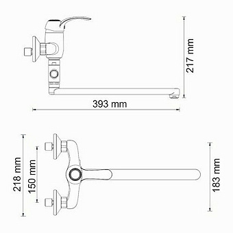 Смеситель для ванны WASSERKRAFT Isar 1302L тёмная бронза