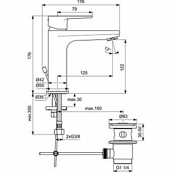 Набор смесителей IDEAL STANDARD Ceratherm T100 BC985AA хром