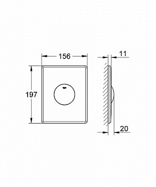 Панель смыва GROHE Skate 38672SD0 хром