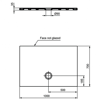 Душевой поддон IDEAL STANDARD STRADA T2572YK 70х100см