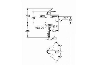 Смеситель для раковины GROHE Eurosmart Cosmopolitan 23326000 хром