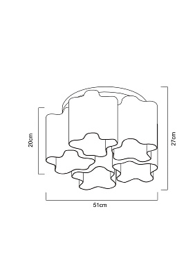 Люстра потолочная Arte Lamp SERENATA A3479PL-5CC 40Вт 5 лампочек E27