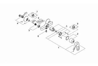 Смеситель для душа GROHE BauLoop 23340000 хром
