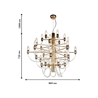 Люстра подвесная Favourite Golem 1893-30P 1200Вт 30 лампочек E14