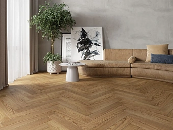 Паркет английская ёлка Eppe Parkett Alberga дуб Latte AL 1203-600 600х120х15мм 1кв.м