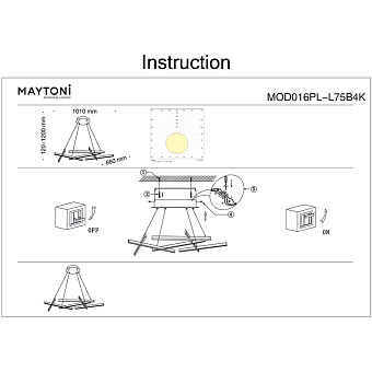 Светильник подвесной Maytoni Line MOD016PL-L75W4K 75Вт LED