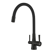 Смеситель для кухни LEMARK Comfort LM3075BL гибкий излив чёрный