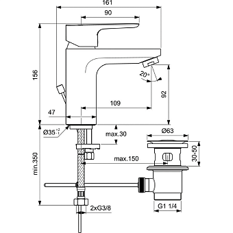 Душевой комплект IDEAL STANDARD CERAPLAN III BD005AA chrome