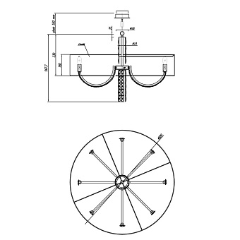 Светильник подвесной Maytoni Talento DIA008PL-08CH 40Вт E14