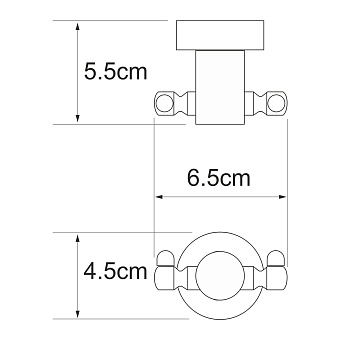 Крючок WASSERKRAFT Donau K-9400 K-9423D хром