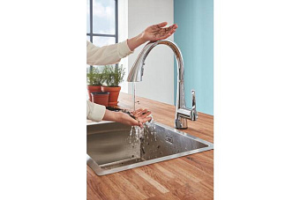 Смеситель для кухни GROHE Zedra Touch 30219002 высокий излив хром