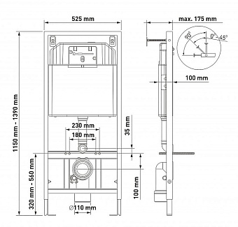 Инсталляция с унитазом BERGES 47255