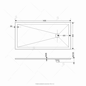 Душевой поддон RGW Stone Tray 16152914-01 ST-W 140х90см
