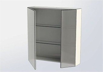 Шкаф зеркальный AQUANET Йорк 202089 20х85х87,3см с подсветкой