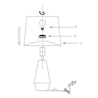 Настольная лампа Maytoni Calvin Table Z181-TL-01-B 60Вт E27