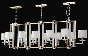 Люстра подвесная CRYSTAL LUX NICOLAS NICOLAS SP12 L1600 GOLD/WHITE 720Вт 12 лампочек E14