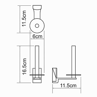 Держатель туалетной бумаги WASSERKRAFT Exter K-5200 K-5297 светлая бронза