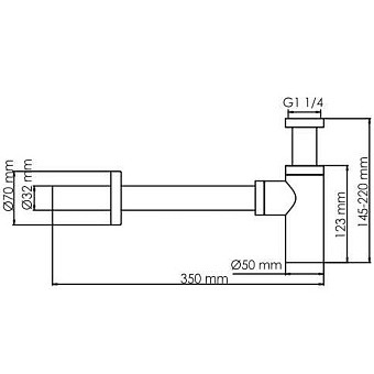 Сифон для раковины бутылочный WASSERKRAFT A170