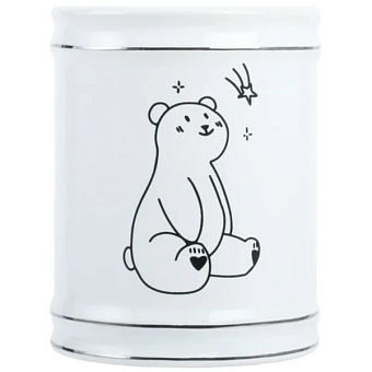 Стакан в ванную FIXSEN Teddy FX-600-3 Белый/чёрный