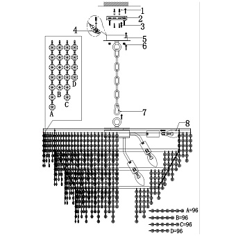 Светильник подвесной Maytoni Noa DIA202PL-15CH 60Вт E14