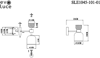 Светильник настенный Evoluce VENTO SLE1045-101-01 40Вт E14