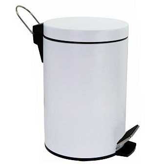 Мусорное ведро WASSERKRAFT K-635WHITE белый 5л с педалью