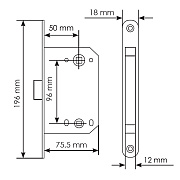 Замок сантехнический MORELLI SIMPLE 1895P SN матовый никель