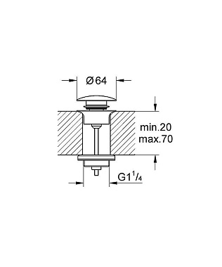 Донный клапан GROHE 65807000
