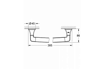 Полотенцедержатель GROHE GRANDERA 40633IGO золото/хром 38,5см