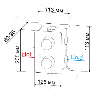 Смеситель для душа RGW Shower Panels 21140542-11 SP-42 хром